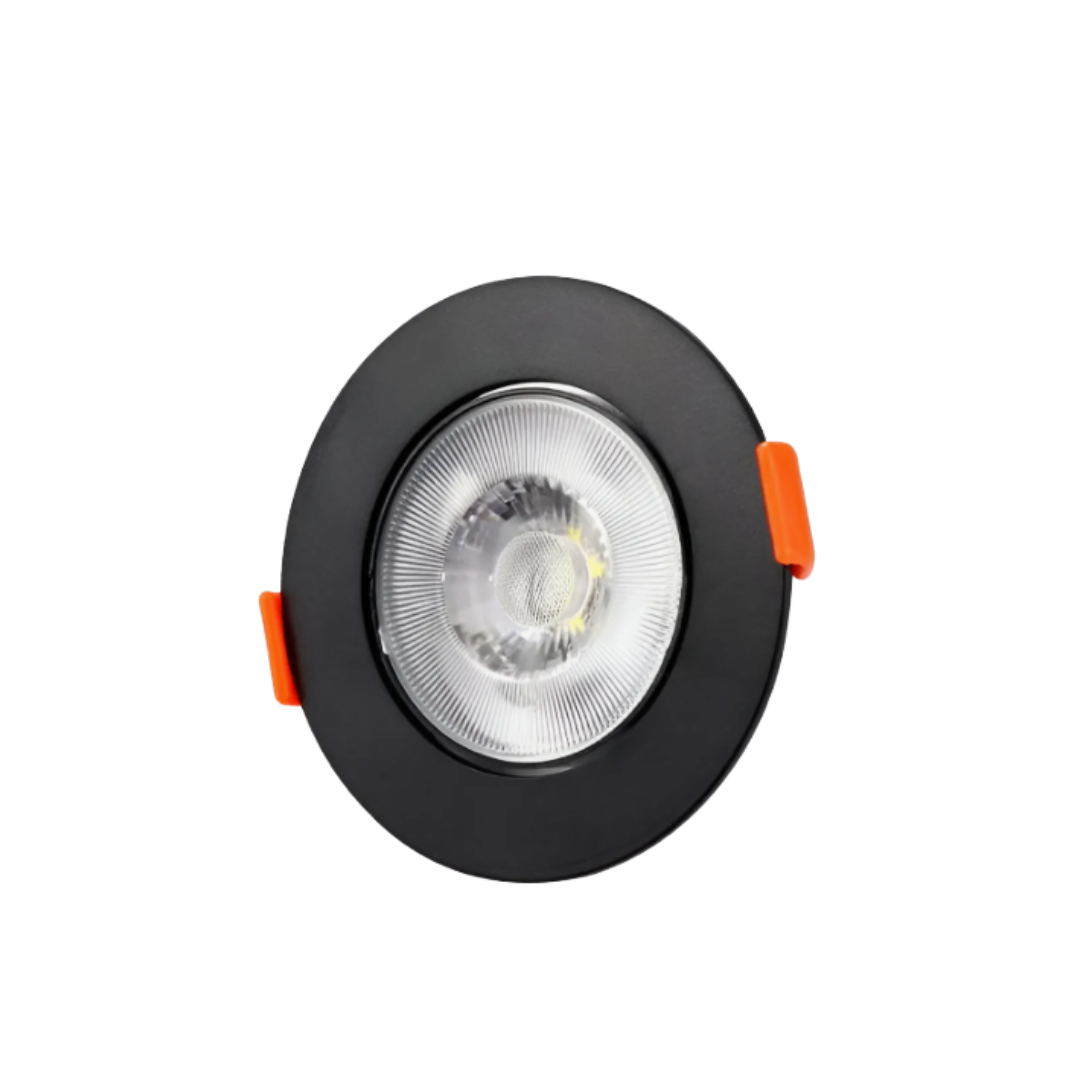Bala LED Negra Redonda (Luz Blanca, Cálida y 4100K)