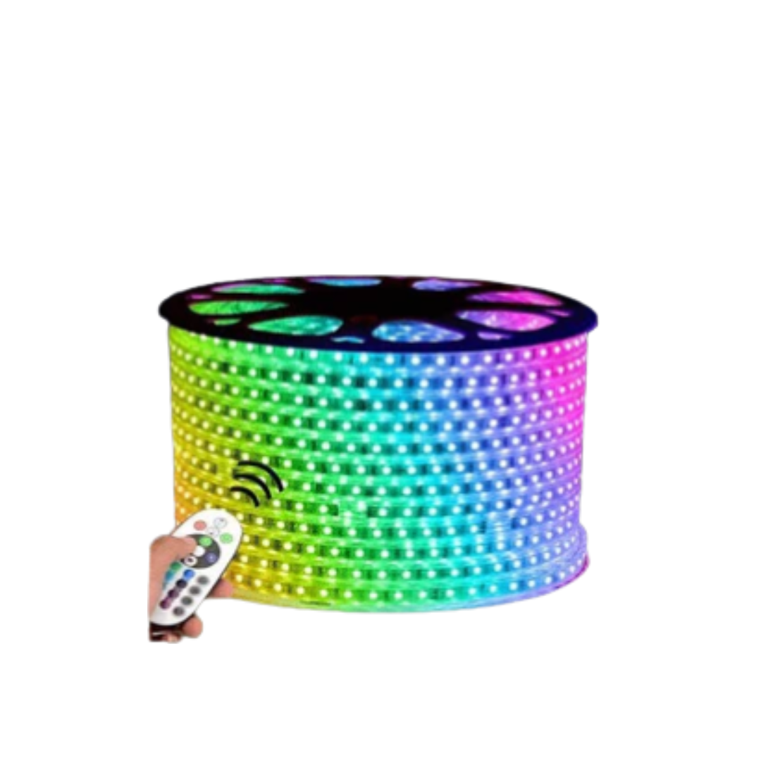 Cinta LED RGB Manguera 110V Rollo x 100 Metros