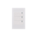 INTERRUPTOR TRIPLE PREMIUM BLANCO
