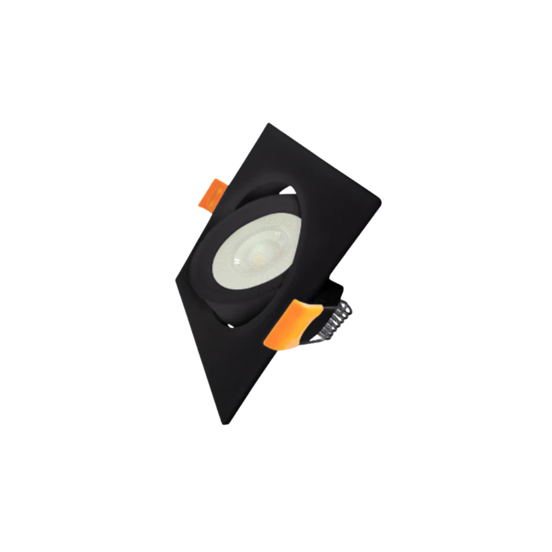 Bala LED 5W Cuadrada Negra (Luz Blanca, Cálida y 4100K)